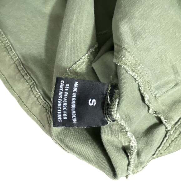Black Pike Handcrafted Olive Green Denim Jacket Graphic Button Front  Size S - Picture 8 of 9